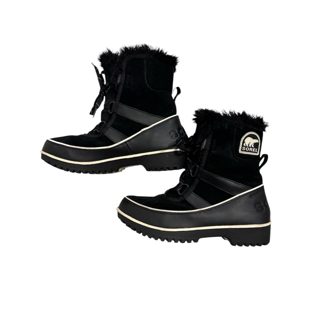 Sorel Women's Black and White Winter Boots Size 5